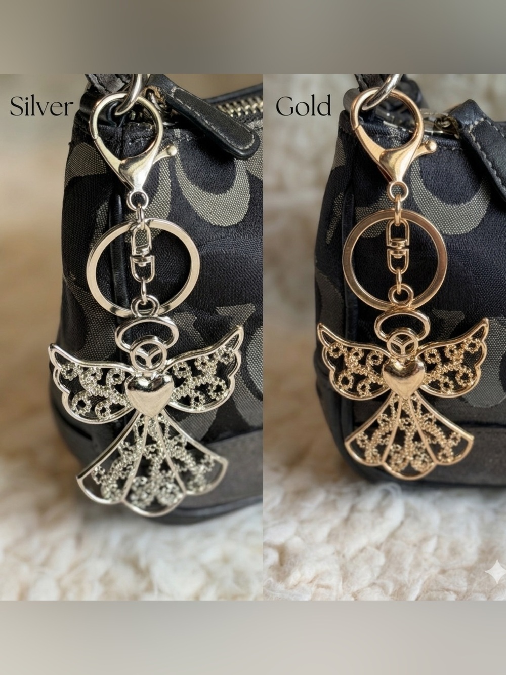 👼🏼✨ NWT Coquette Angel Bag Charm Keychain Bundle
